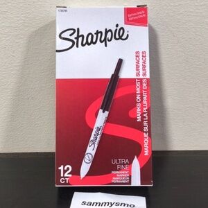 Sharpie Permanent Marker Ultra Fine RETRACTABLE Tip, Black 12pk 1735790